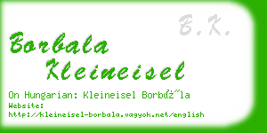 borbala kleineisel business card